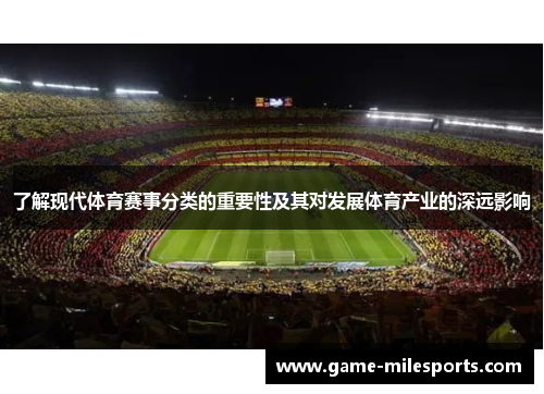 了解现代体育赛事分类的重要性及其对发展体育产业的深远影响